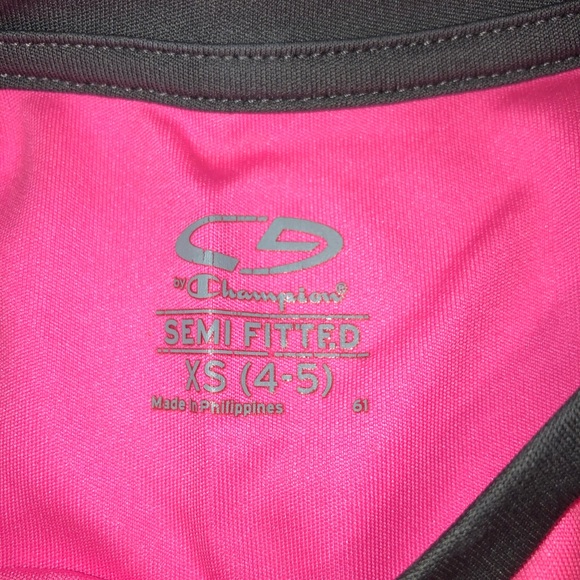 Euc pink/gray/green champion top and shorts - Picture 3 of 4